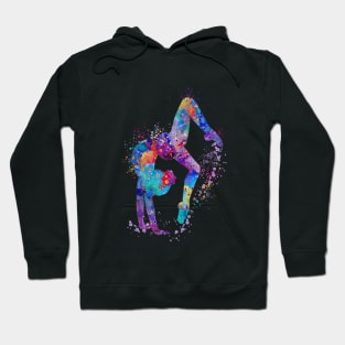 Gymnastics Tumbling Watercolor Sports Hoodie